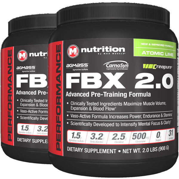 2 x 31 Servings Max Muscle FBX 2.0 Pre-Workout