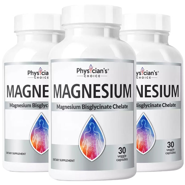 Image of 3 x 30 Capsules Physician's Choice Magnesium Bisglycinate Chelate