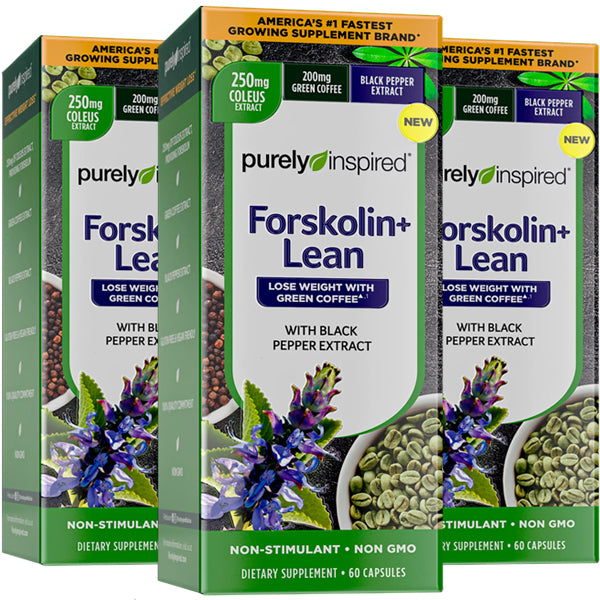 Image of 3 x 60 Capsules Purely Inspired Forskolin+ Lean