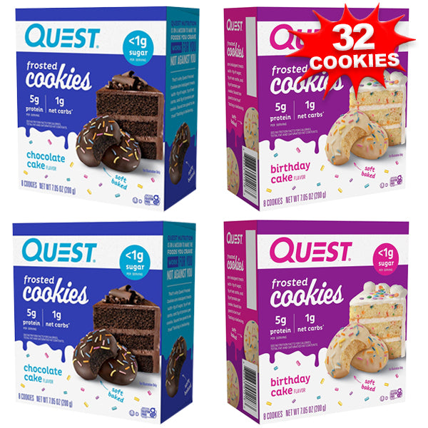 Image of 4 x 8pk Quest Frosted Protein Cookies