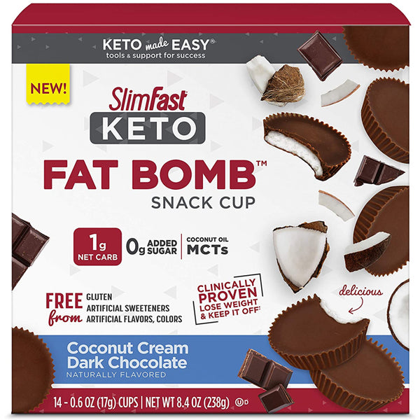 Image of Slimfast Keto Fat Bomb Snack Cups 14pk