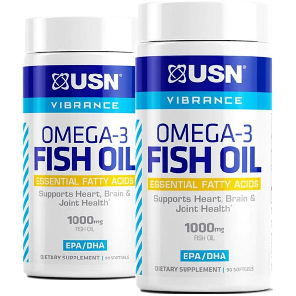 Image of 2 x 90 Softgels USN Vibrance Omega-3 Fish Oil 1000mg