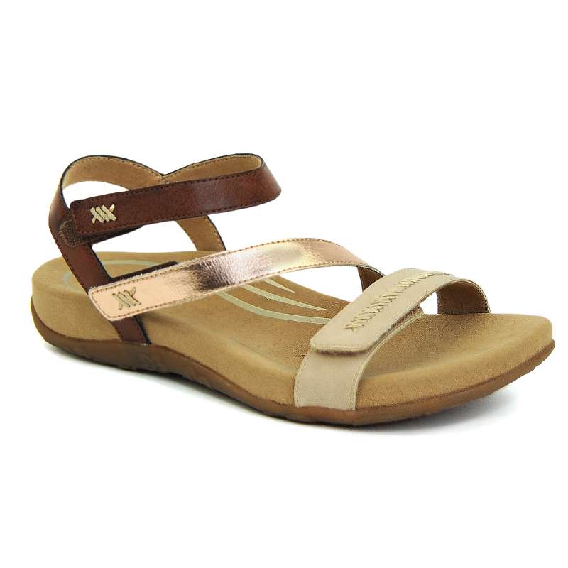 Aetrex Gabby : Women's Sandal Neutral Multi – Foot Solutions Corp