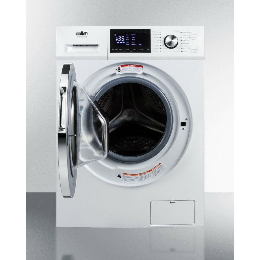 Summit 24 Wide 115V Washer Dryer Combo With 2 7 Cu Ft Capacity 16   Large SPWD2200W Open 