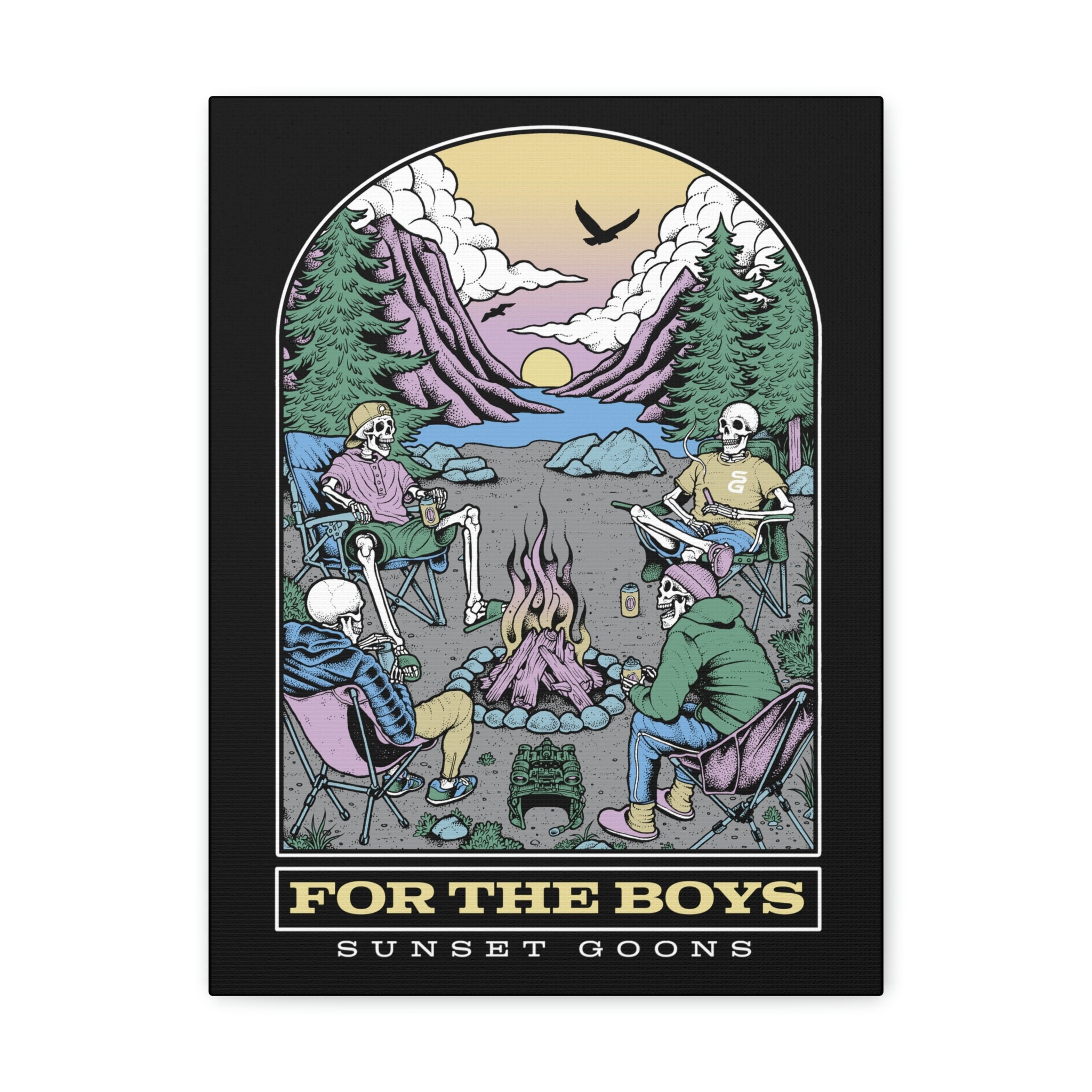 For The Boys Canvas | Sunset Goons