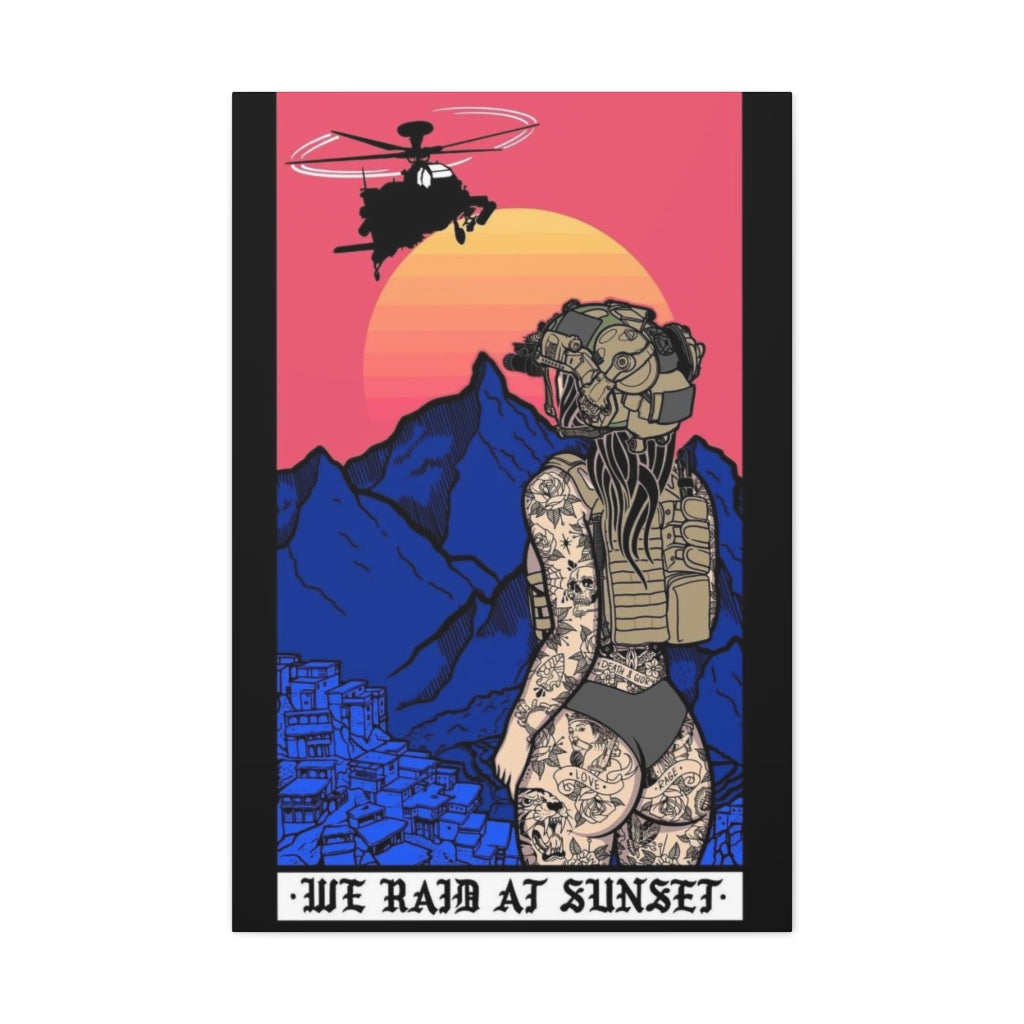 We Raid At Sunset Canvas 24x36 | Sunset Goons