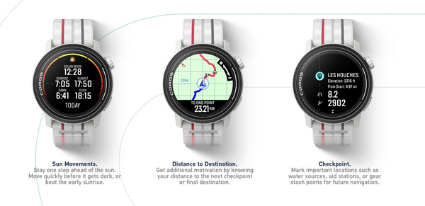 Coros Pace 3 Nylon White Montres outdoor : Snowleader