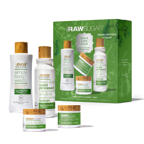 Raw Sugar Peace Love Glow Gift Set