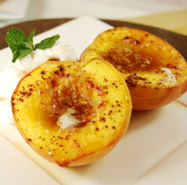 baked peaches