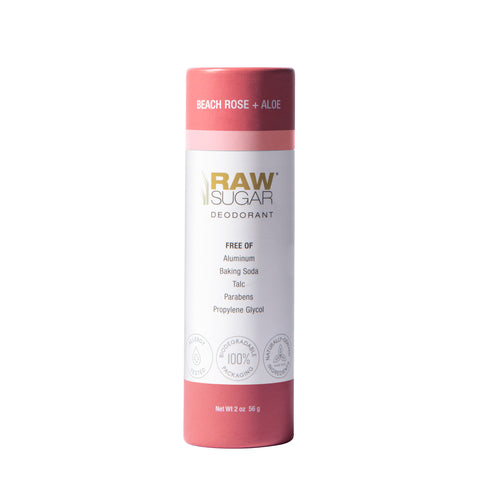 Raw Sugar Deodorant Beach Rose + Aloe