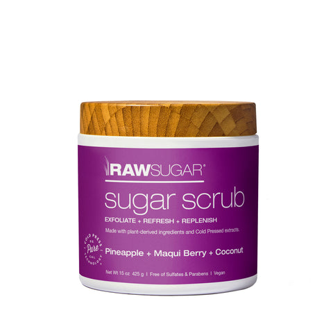 Raw Sugar, Sugar Scrub Pineapple + Maqui Berry + Coconut