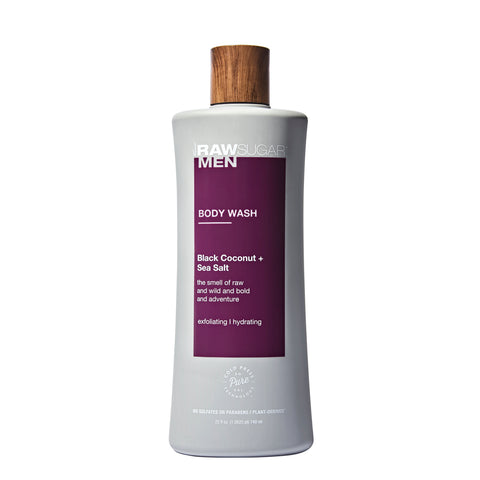 Men's Black Coconut + Sea Salt Body Wash from Raw Sugar