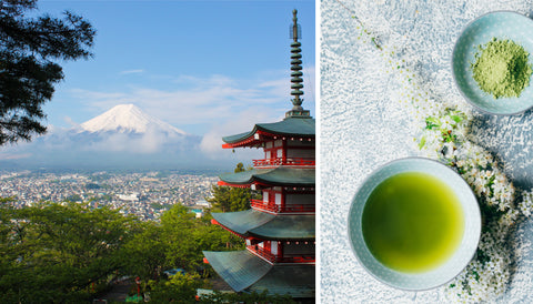 Green tea and a view of japan
