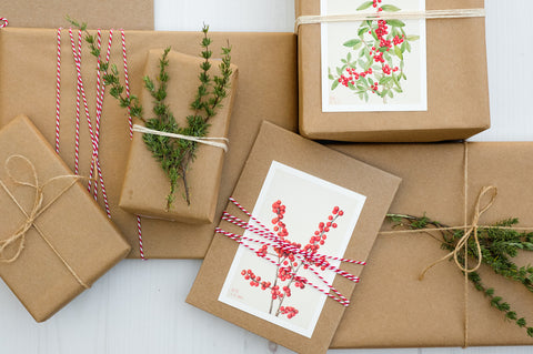 Sustainable wrapped gifts