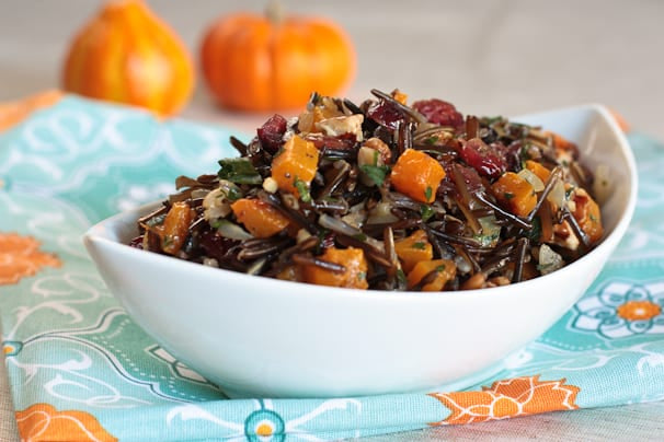 healthy winter salad in bowl