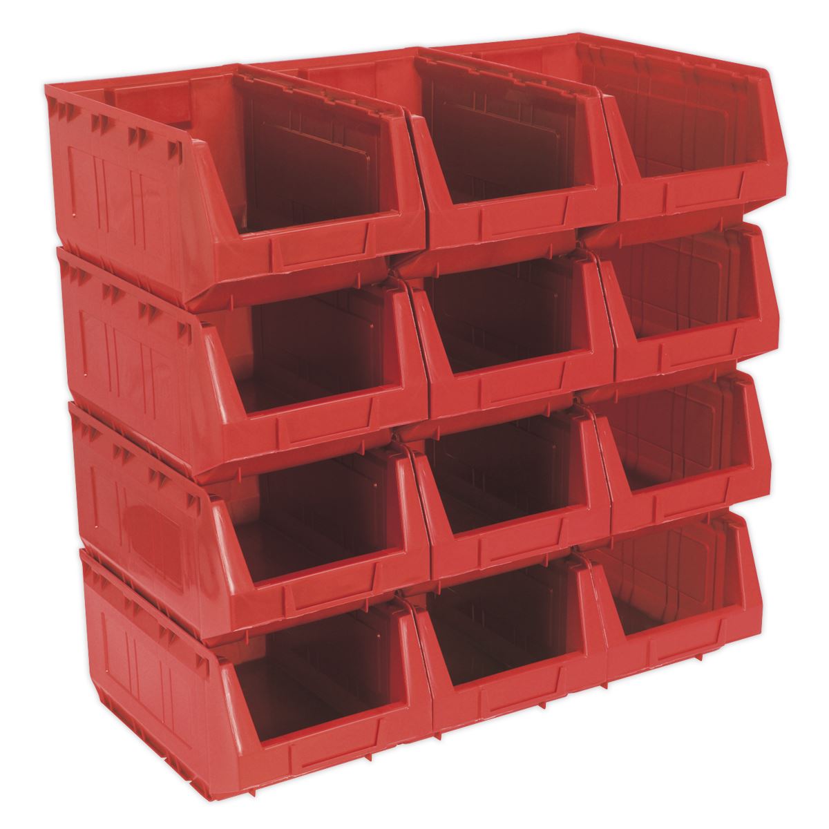 Sealey Plastic Storage Bin 210 x 355 x 165mm, Red - Pack of 12 TPS412R Hardwood worktop for use with
