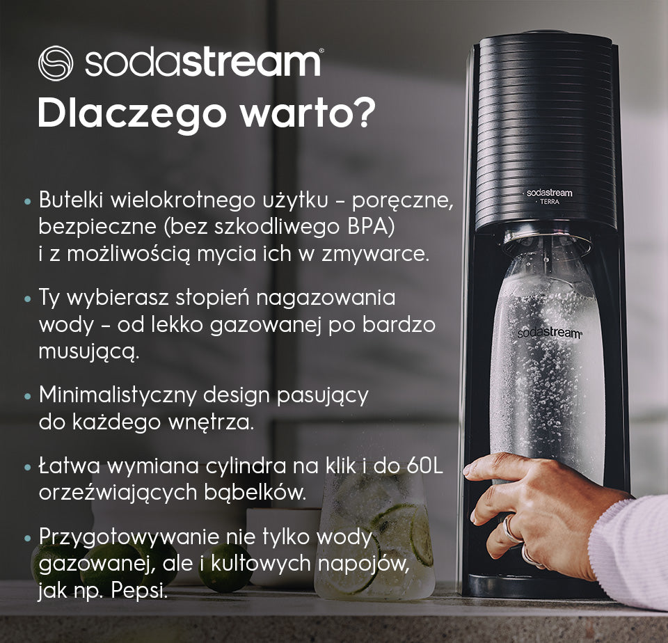 ALT: Infografika - jakie są zalety korzystania z SodaStream?