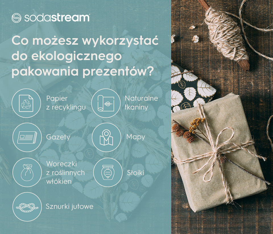 Co możesz wykorzystać do ekologicznego pakowania prezentów? - infografika