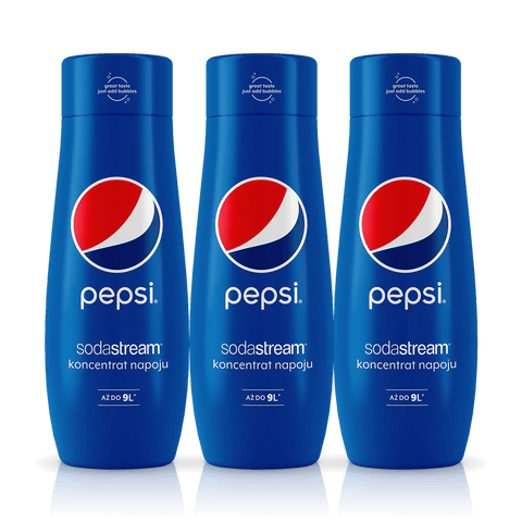 Quatre sirops Sodastream Pepsi, Mirinda, 7UP, Pepsi Max sod