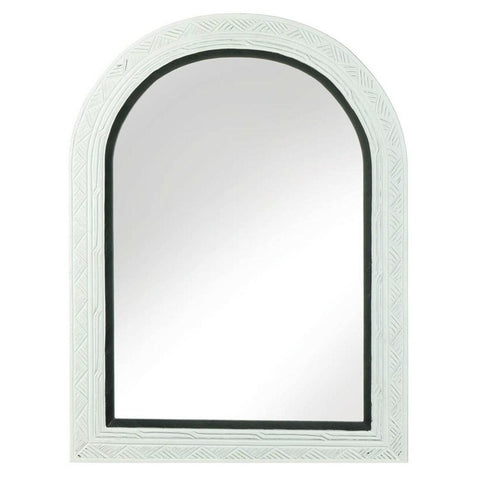 Hickory Manor KT5110BW Oval Bow Bright White Decorative Mirror