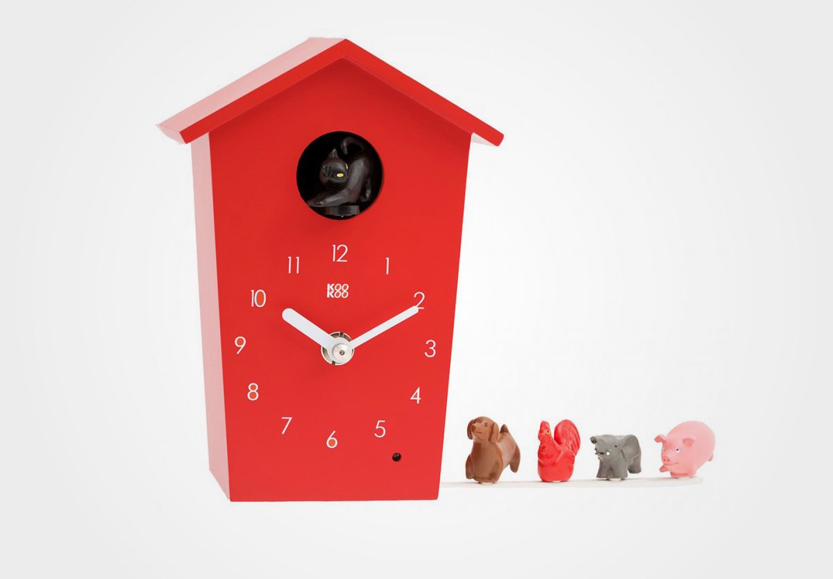 オンライン限定商品 青色 Kookooクークーアニマルハウス 小さな鳩時計 かわいい壁掛け時計 モダンなデザイン 掛け時計 Retroactionmagazine Com