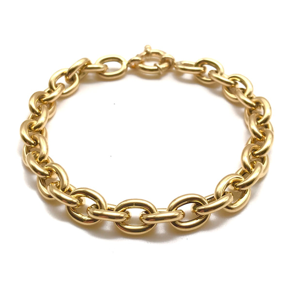 Gold rolo store necklace