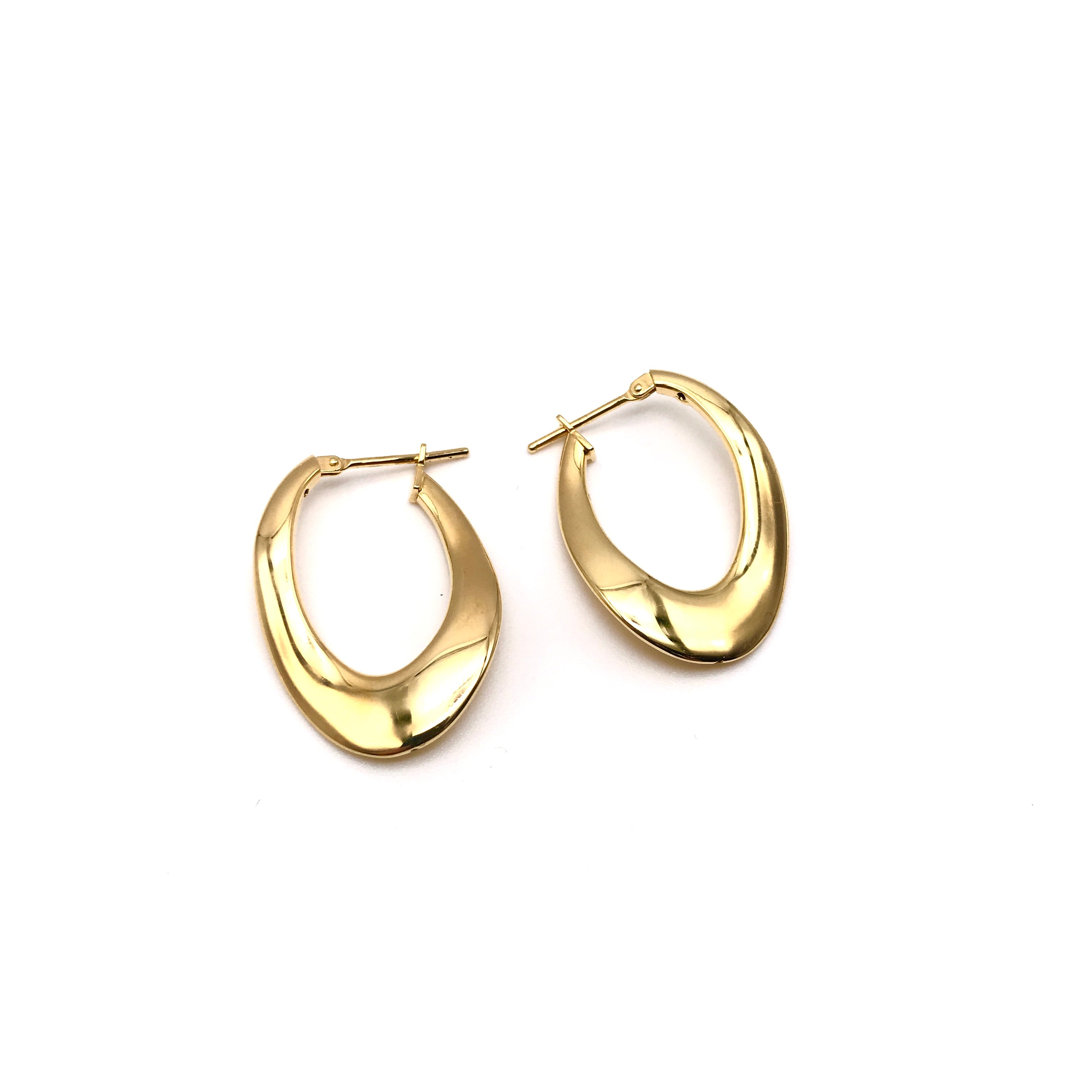 18K GOLD BLONDIE HOOP EARRINGS - HANDMADE IN ITALY – Gea Jewelry