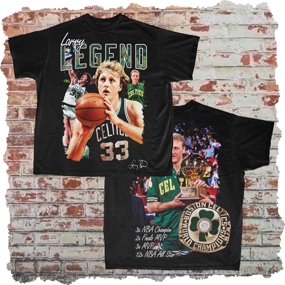 Larry Bird Celtics Tee - Vintage Bootleg