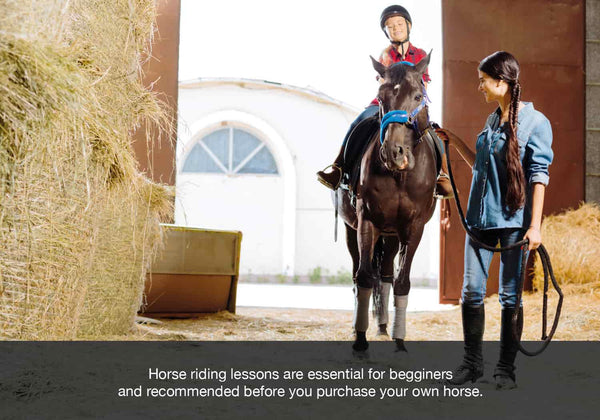 Riding lessons are an essential step in owning your first horse