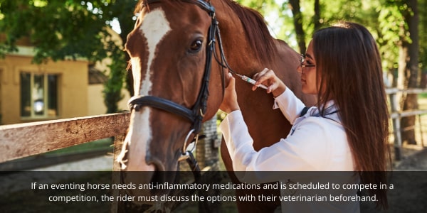 There are complications around treating your competing horse with anti inflammatory medications before an event.