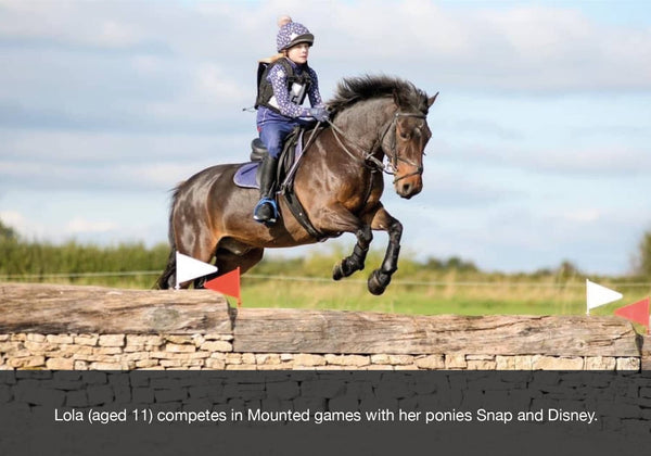 EQU Streamz blog image Lola (aged 11) competes in Mounted games with her ponies Snap and Disney.