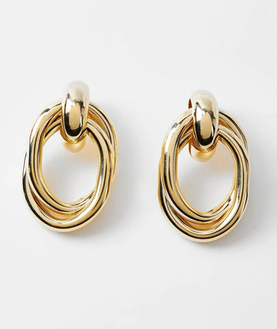 14k gold pated earring
