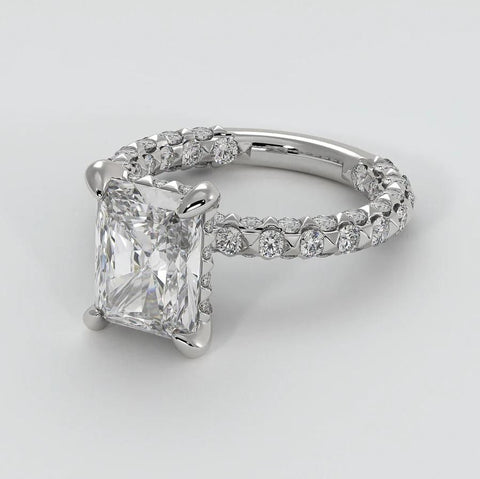 111 diamond engagement ring in platinum