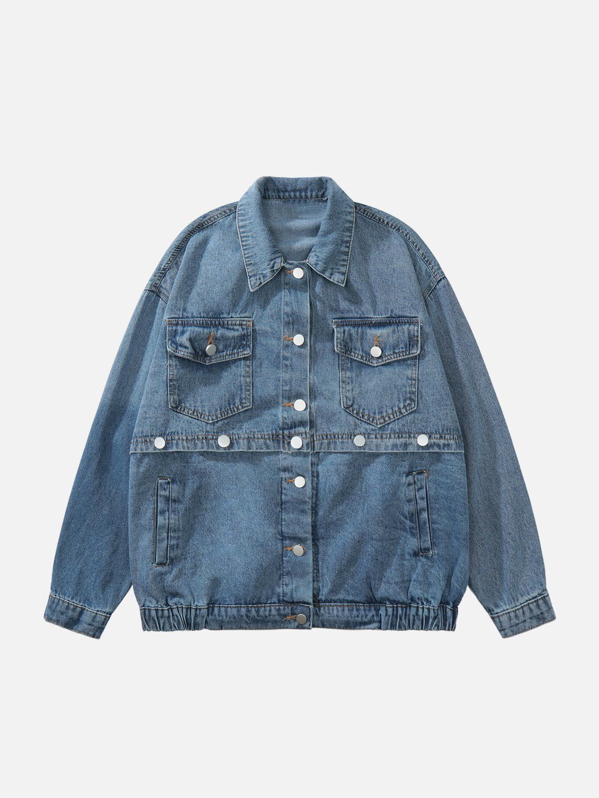 AlanBalen® - Orange Corduroy Patchwork Denim Jacket