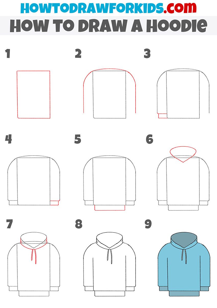 How To Draw A Hoodie Step By Step?