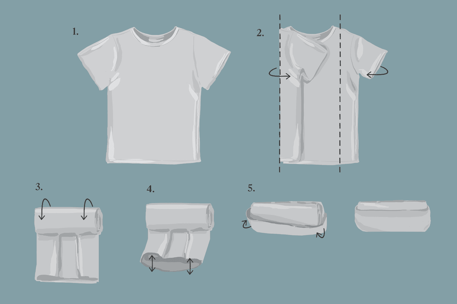 How To Fold A T-shirt Without Wrinkles: Organizing Your Apparel