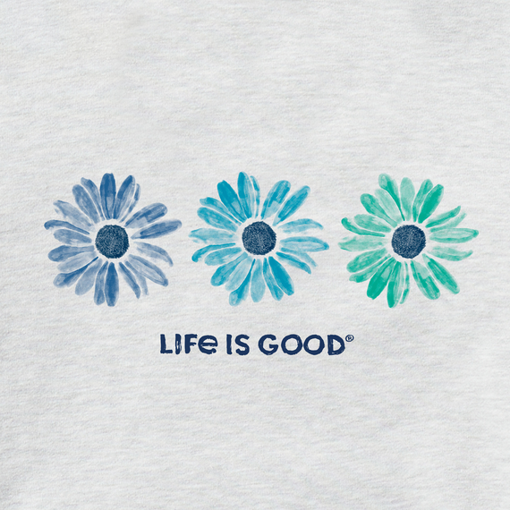 Life Is Good Daisy Sweatshirt: Cheerful Floral Print