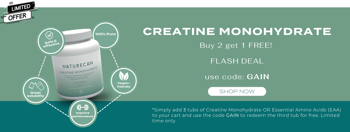 Buy 2 Creatine get 1 free with code: GAIN