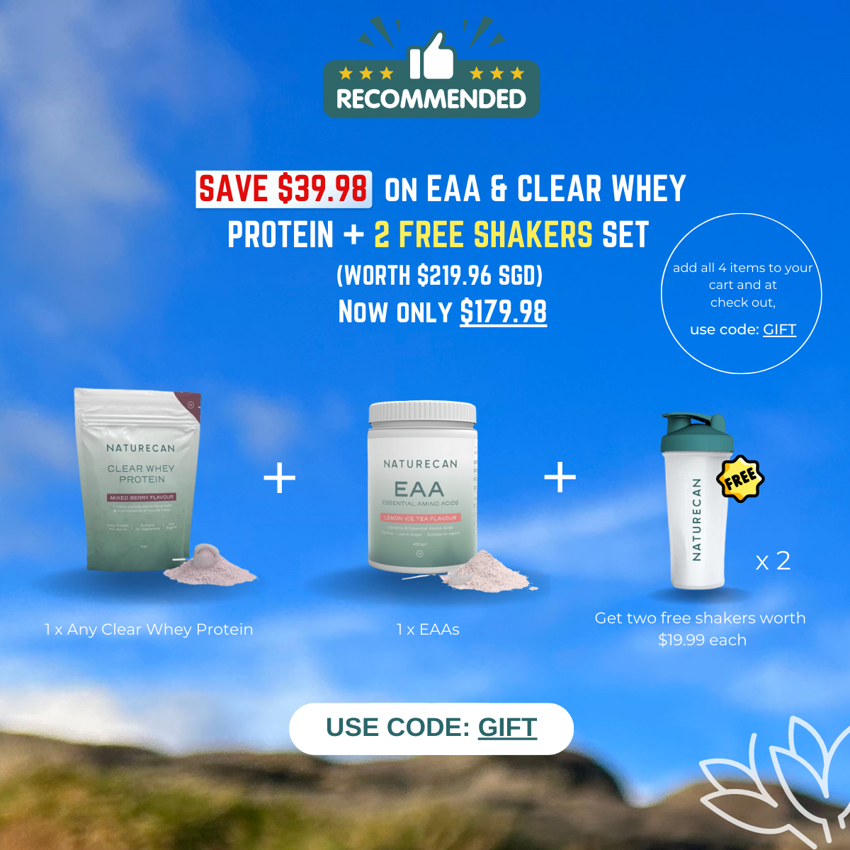 clear whey protein +eaa bundle – Naturecan Fitness SG