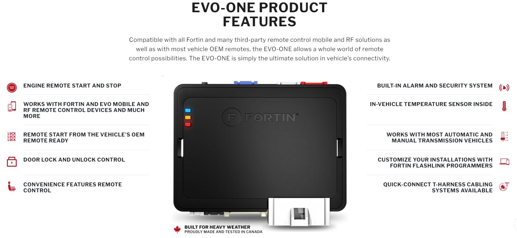 EVO-Start Product Features