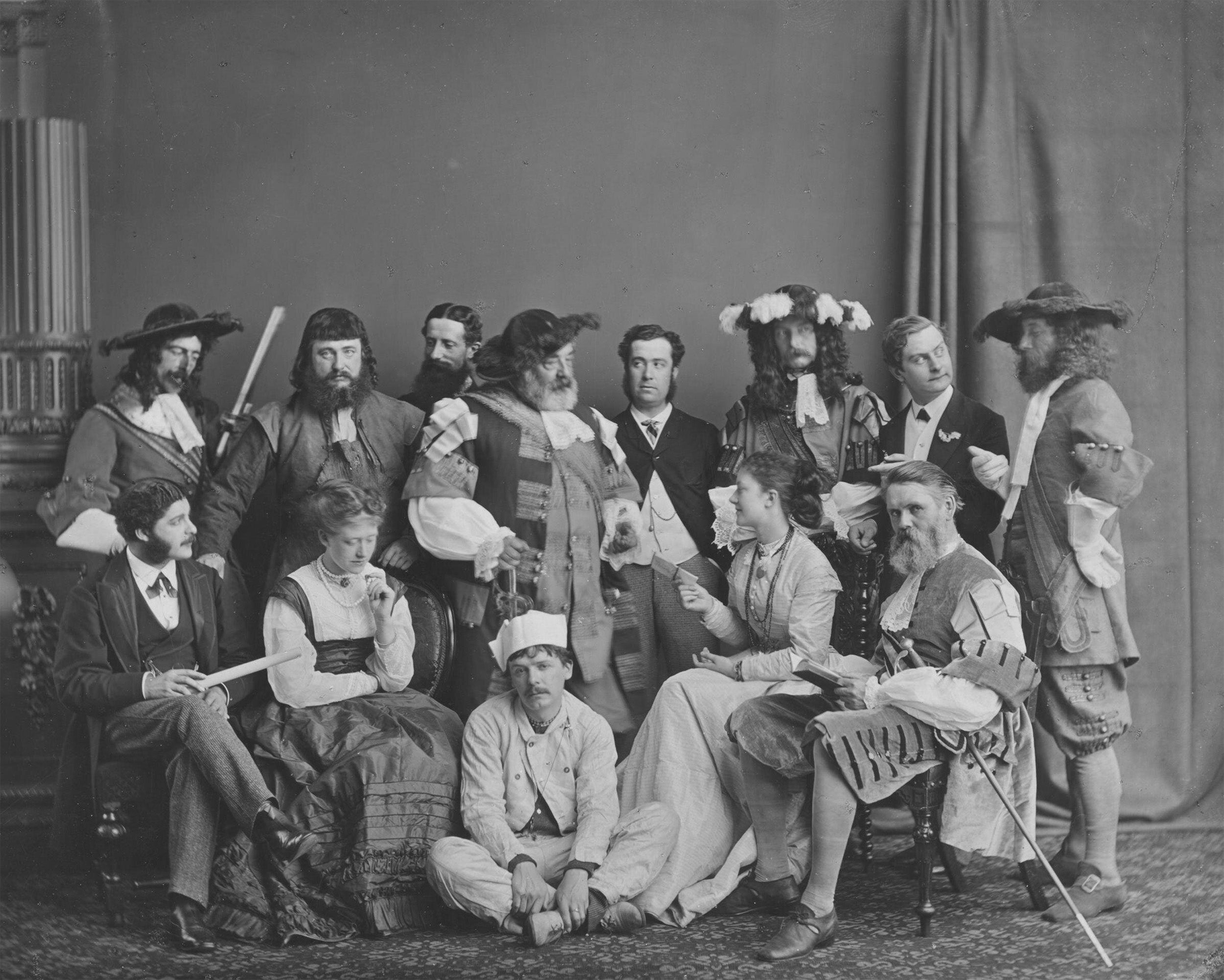 The Green Room, photograph by the London Stereoscopic Company of performers at a benefit for the widow of Charles Bennett at the Adelphi Theatre, 1867, collection of the Victoria & Albert Museum, London
