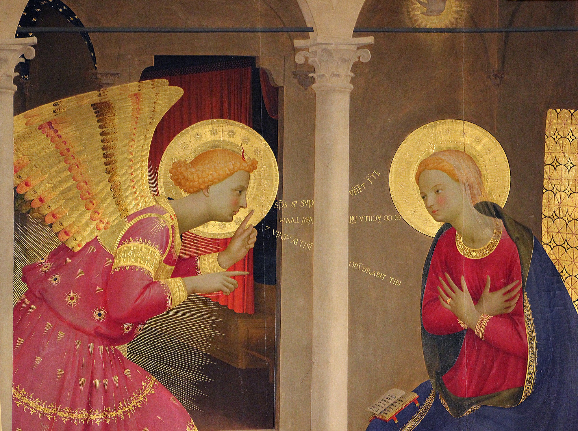 Detail from The Annunciation at Cortona, Fra Angelico, 1433-34