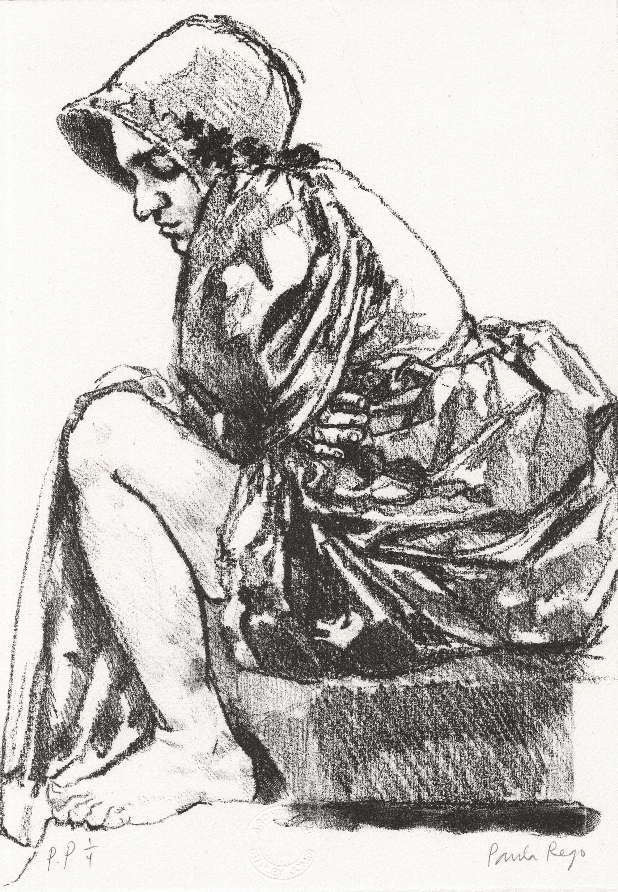 Jane, signed lithograph from Jane Eyre by Paula Rego