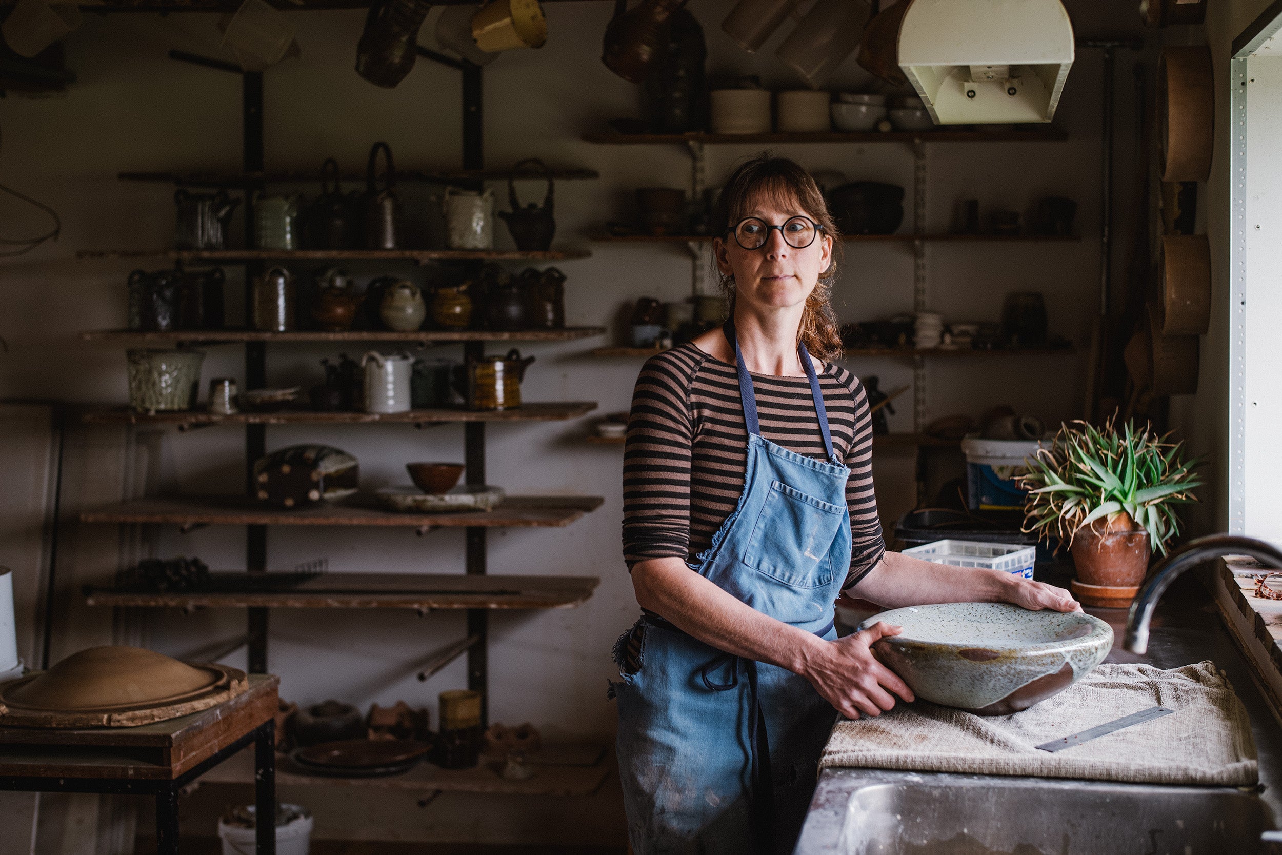 Anne Mette Hjortshoj in her Bornholm studio