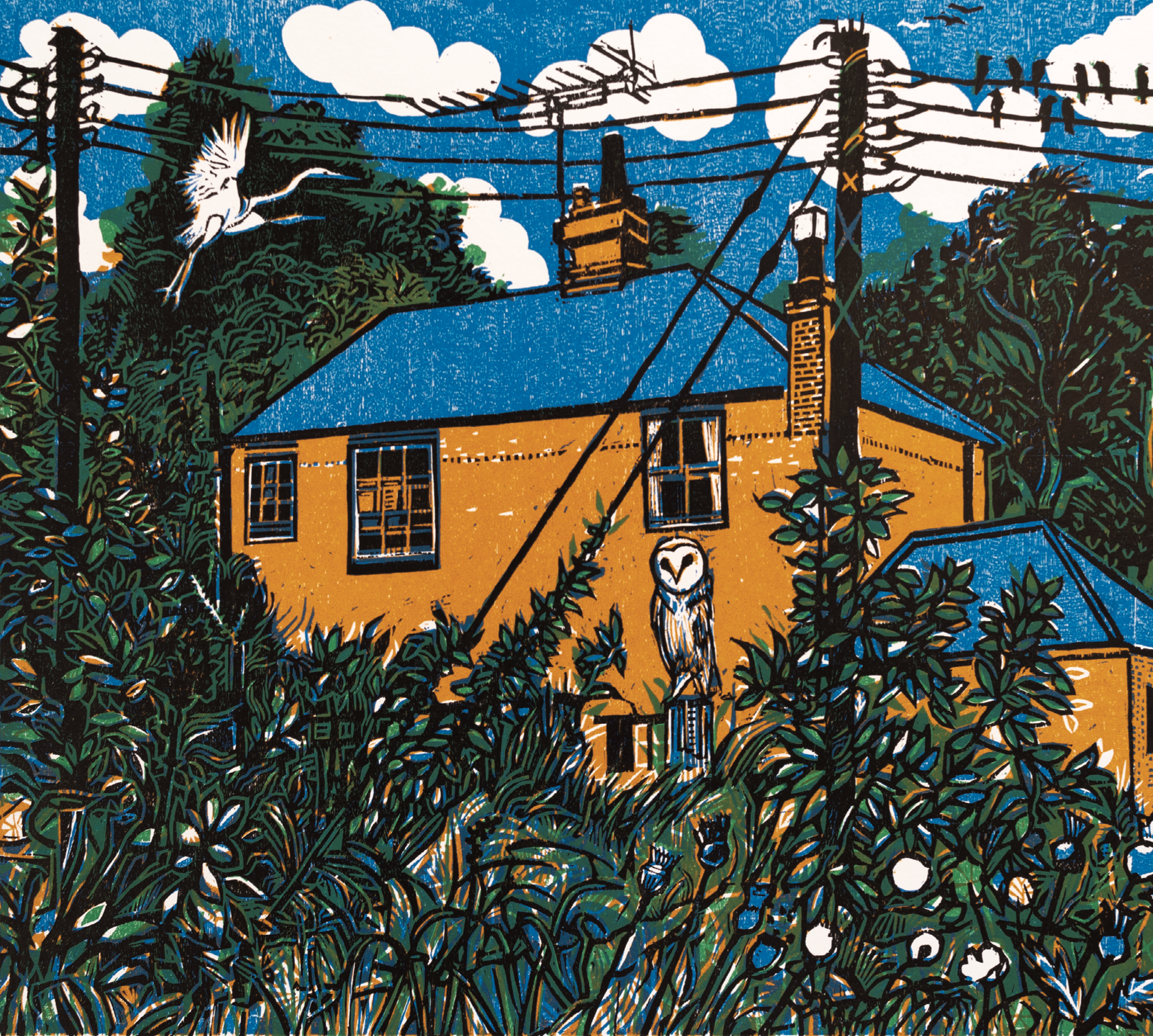 Clare’s Epping, woodcut, ed 70, 1991