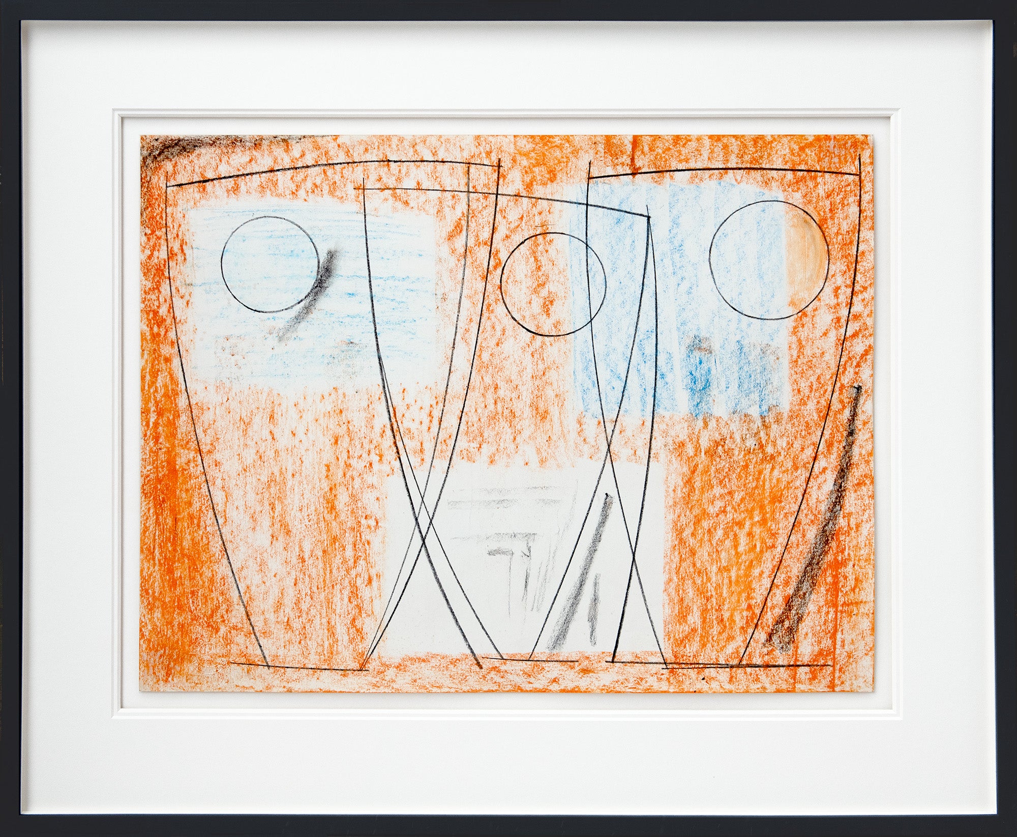 Barbara Hepworth, Three Forms in Echelon, 1960s, chalk and crayon