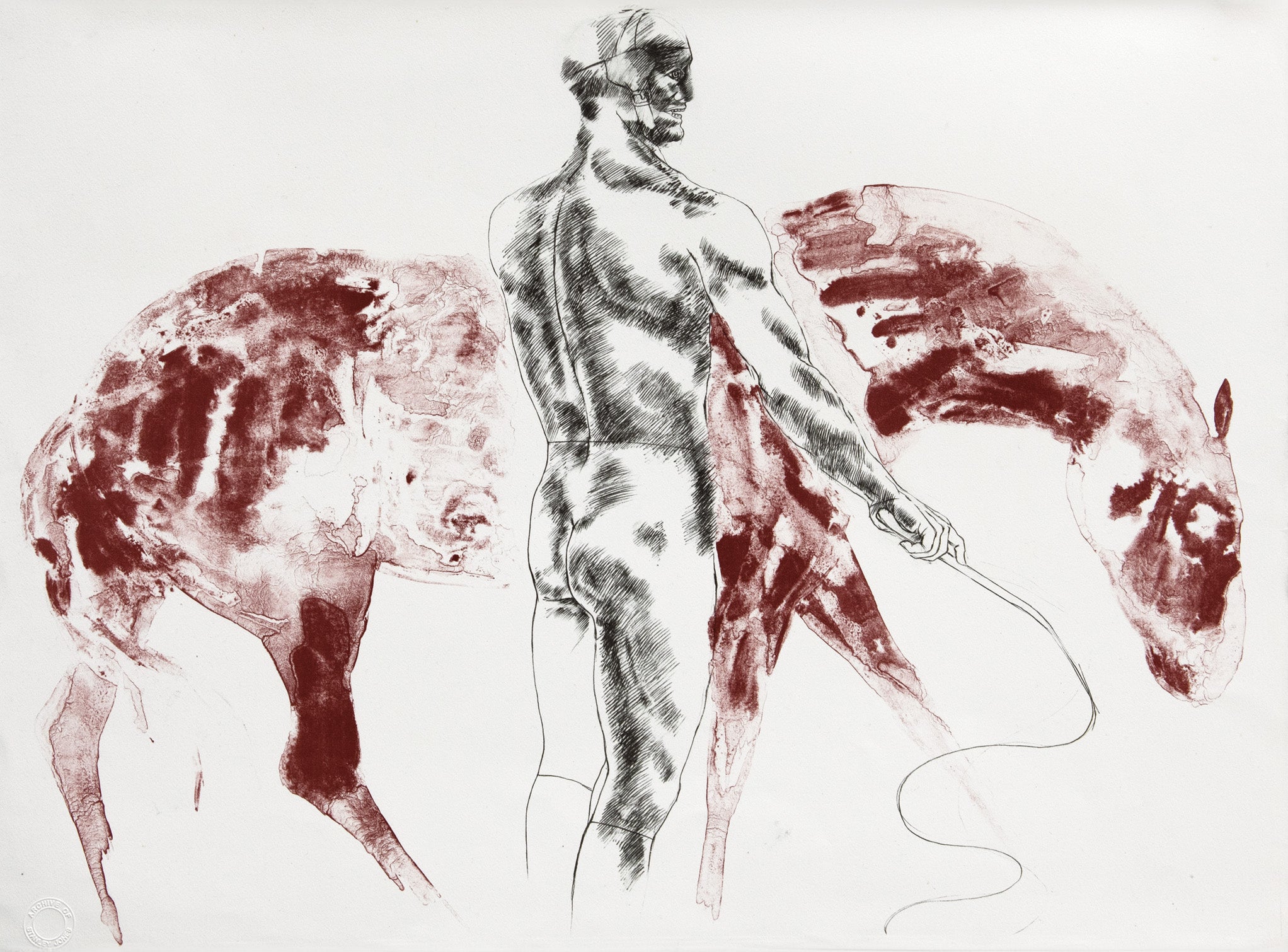 Elisabeth Frink, Man and Horse III, lithograph, 1971