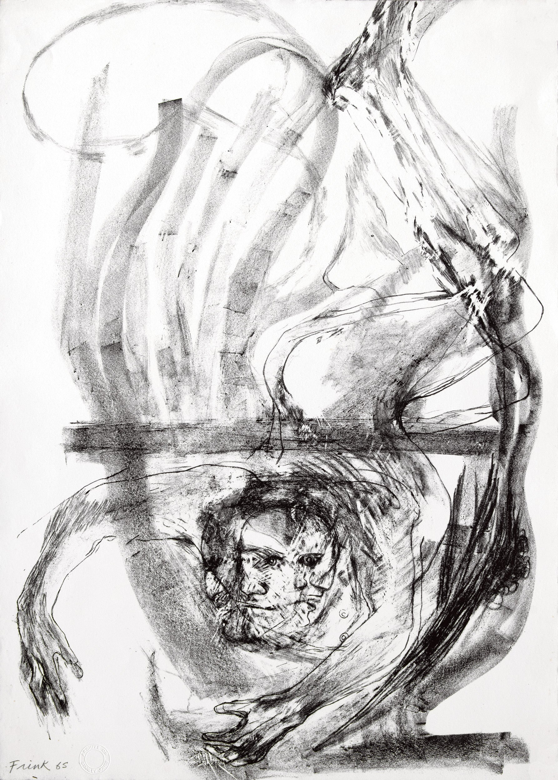 Elisabeth Frink, Spinning Man III, lithograph, 1965