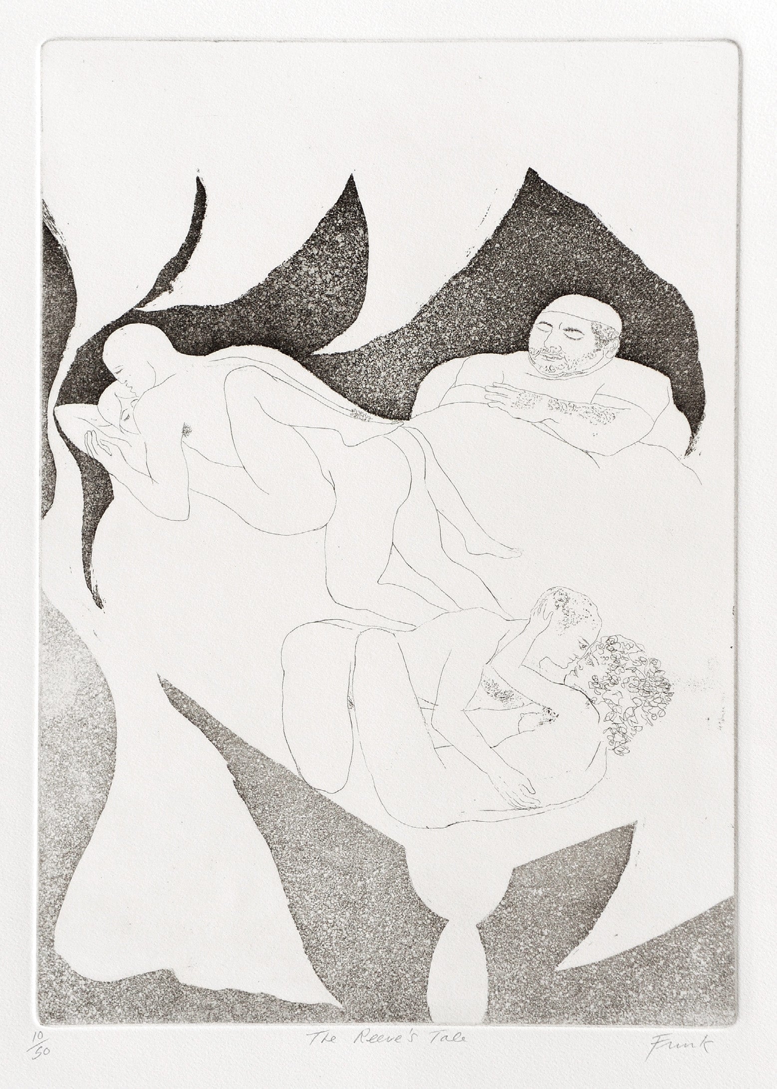 Elisabeth Frink, The Reeve's Tale (from the Canterbury Tales II series), etching & aquatint, 1972