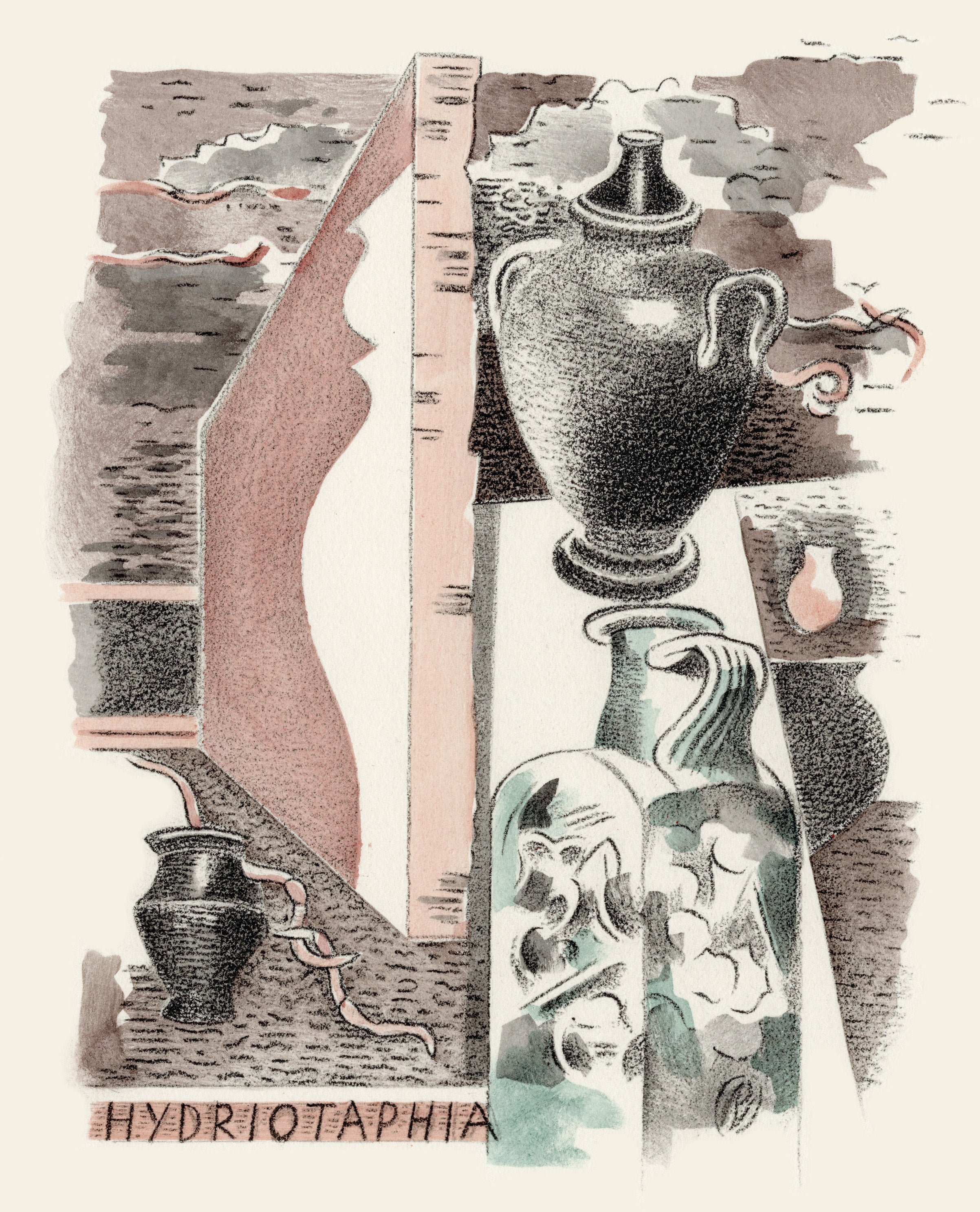 Paul Nash illustrations for Thomas Browne Urne Buriall and The Garden of Cyrus
